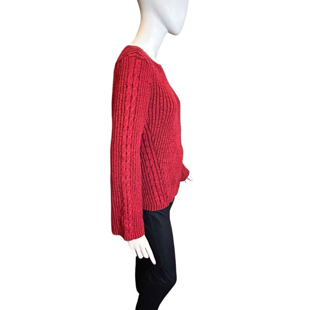 NWT Style & Co. Cable Knit Sweater Red - Picture 6 of 16